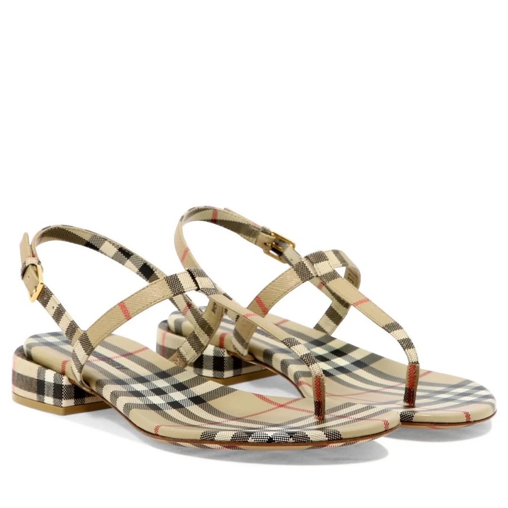 Burberry Emily Vintage Check Thong Sandals 6 36
